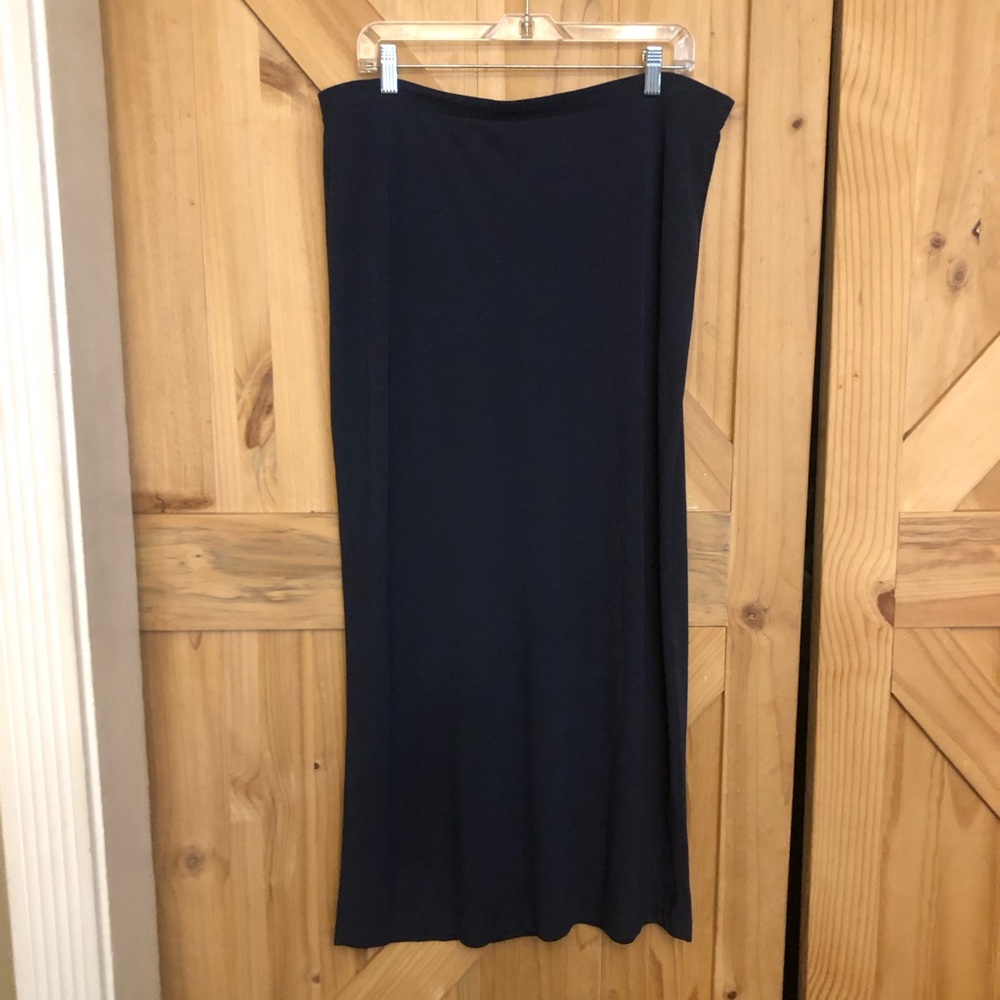 Casual Corner Womens XL Blue Maxi Skirt - Straight Silhouette